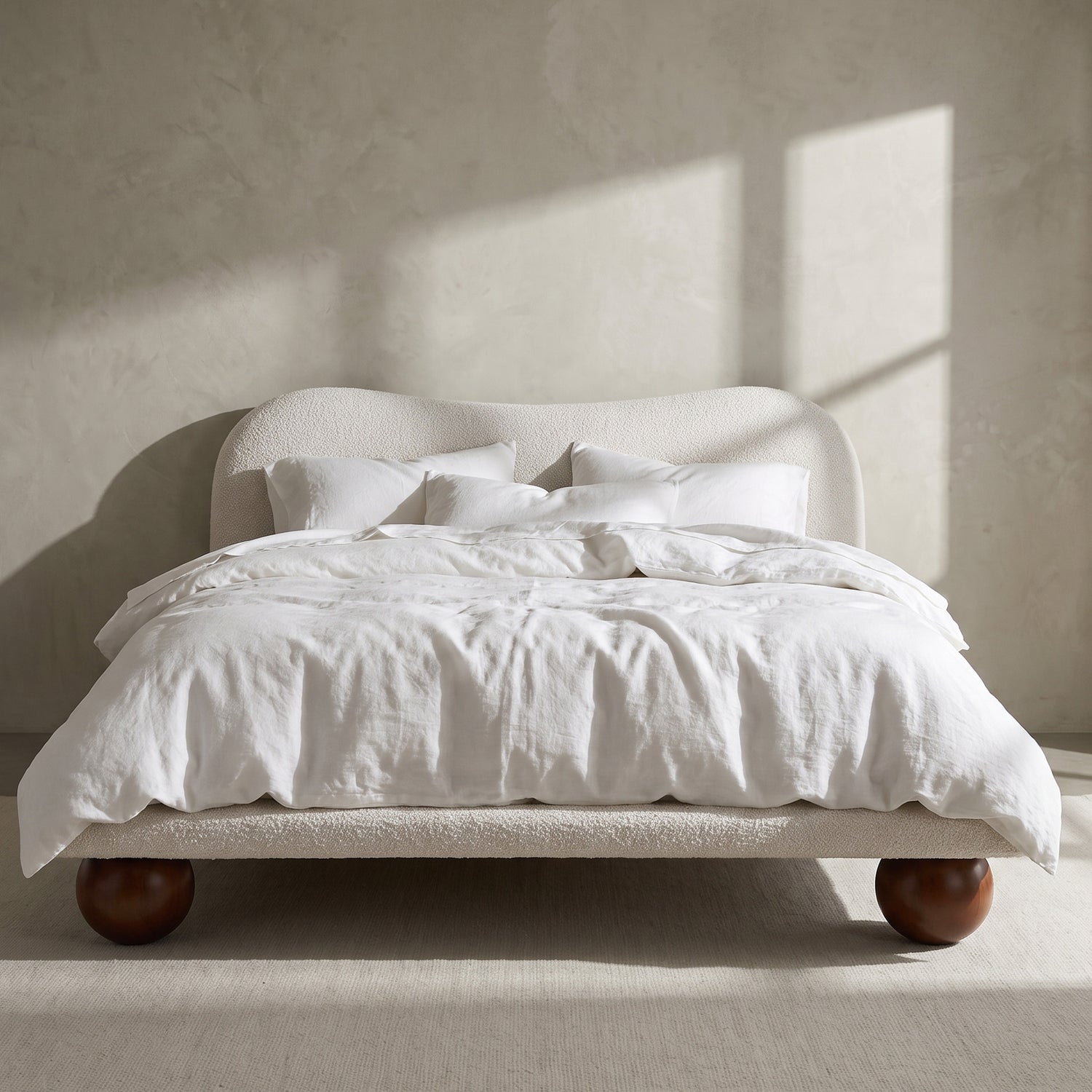 Orbit Bed | Froth White Boucle | King lifestyle_image