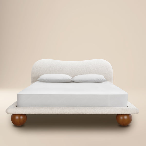 Orbit Bed | Froth White Boucle | King