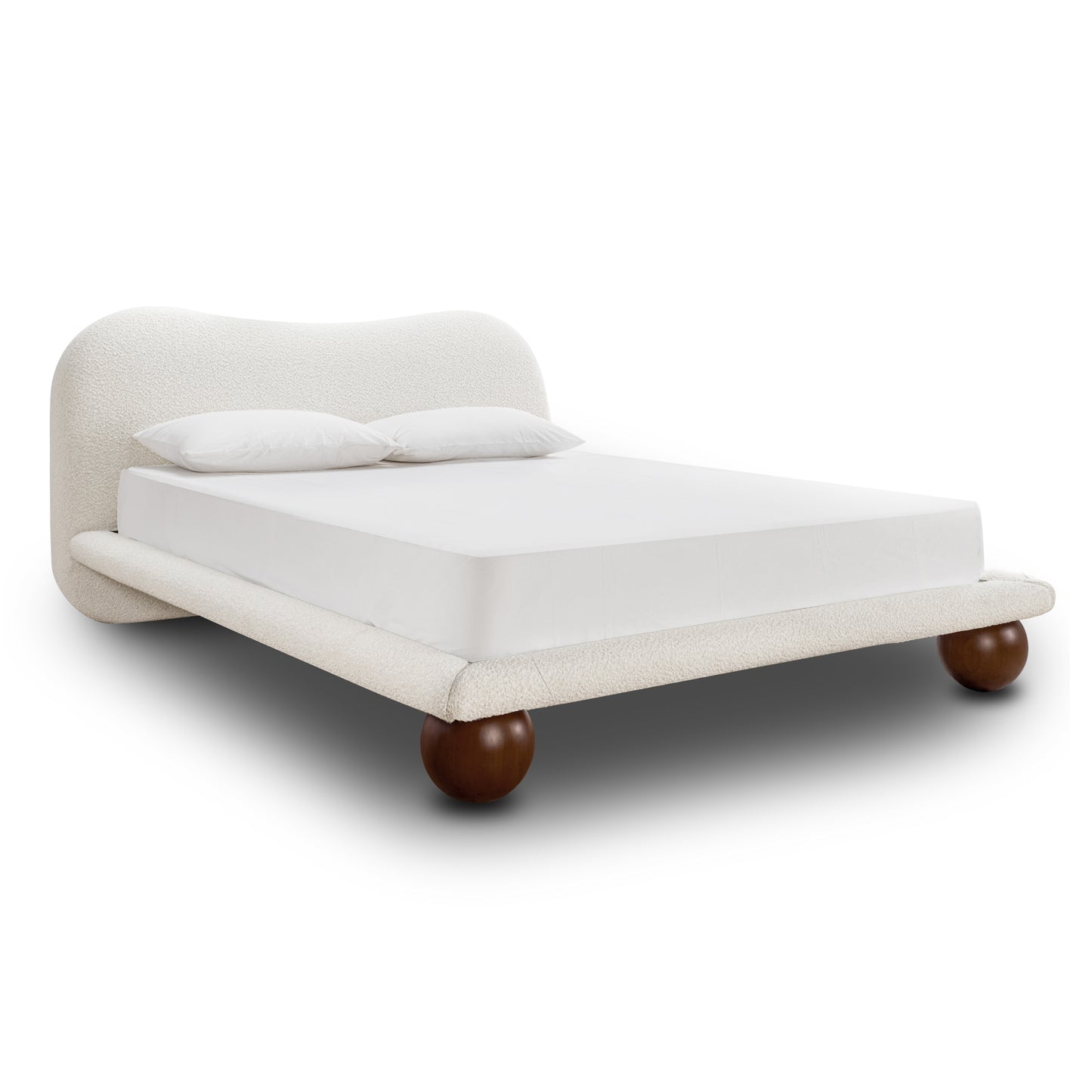 Orbit Bed | Froth White Boucle | King