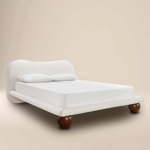 Orbit Bed | Froth White Boucle | King