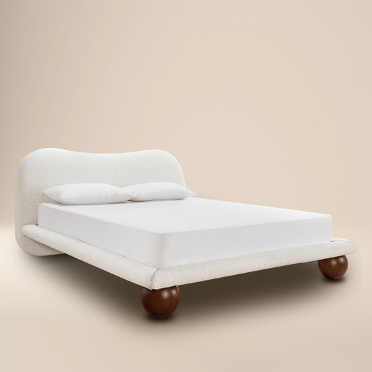 Orbit Bed | Froth White Boucle | King