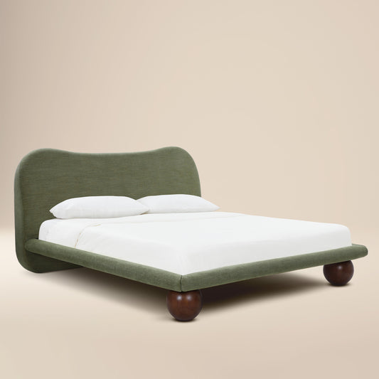 Orbit Bed - Performance Chenille | Moss Green | King