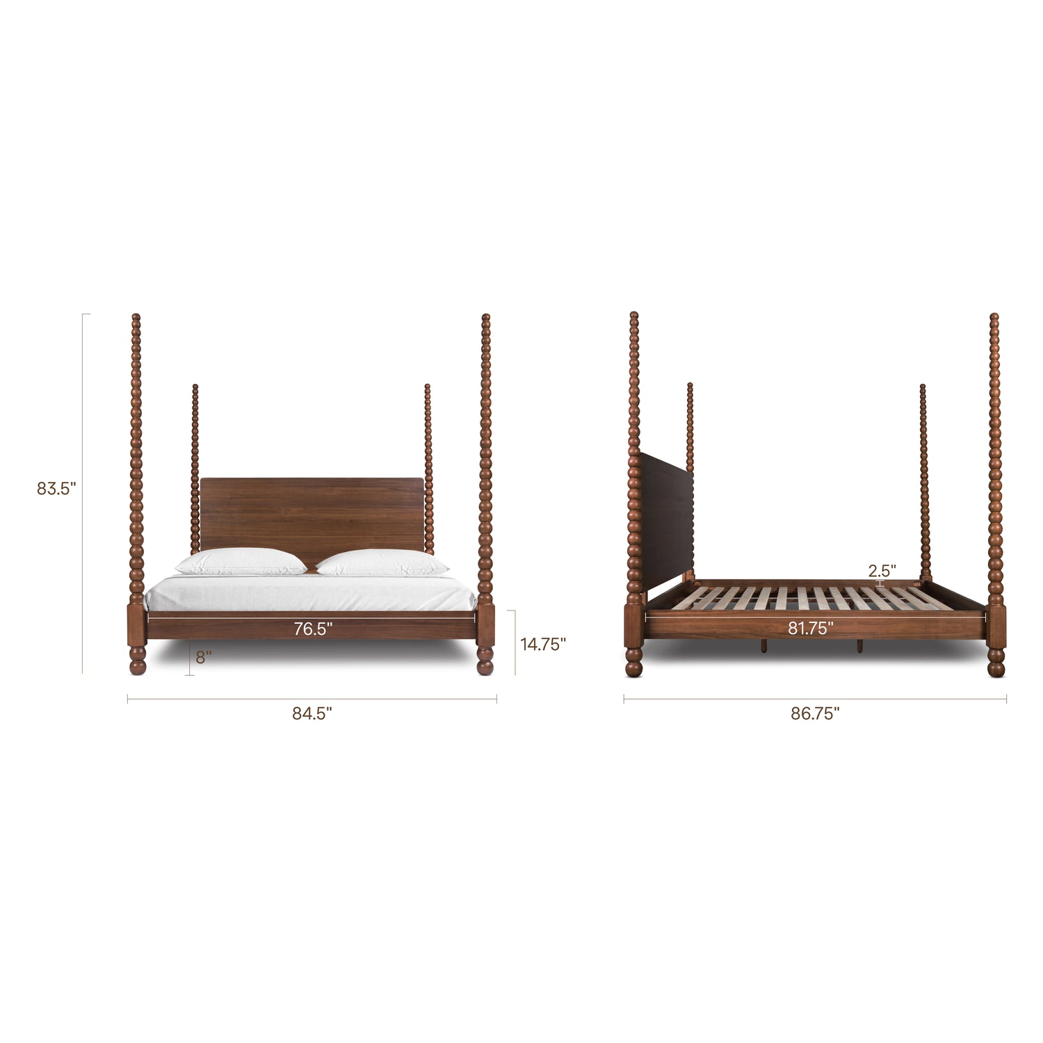 Aberdeen Bed | Walnut | King 
