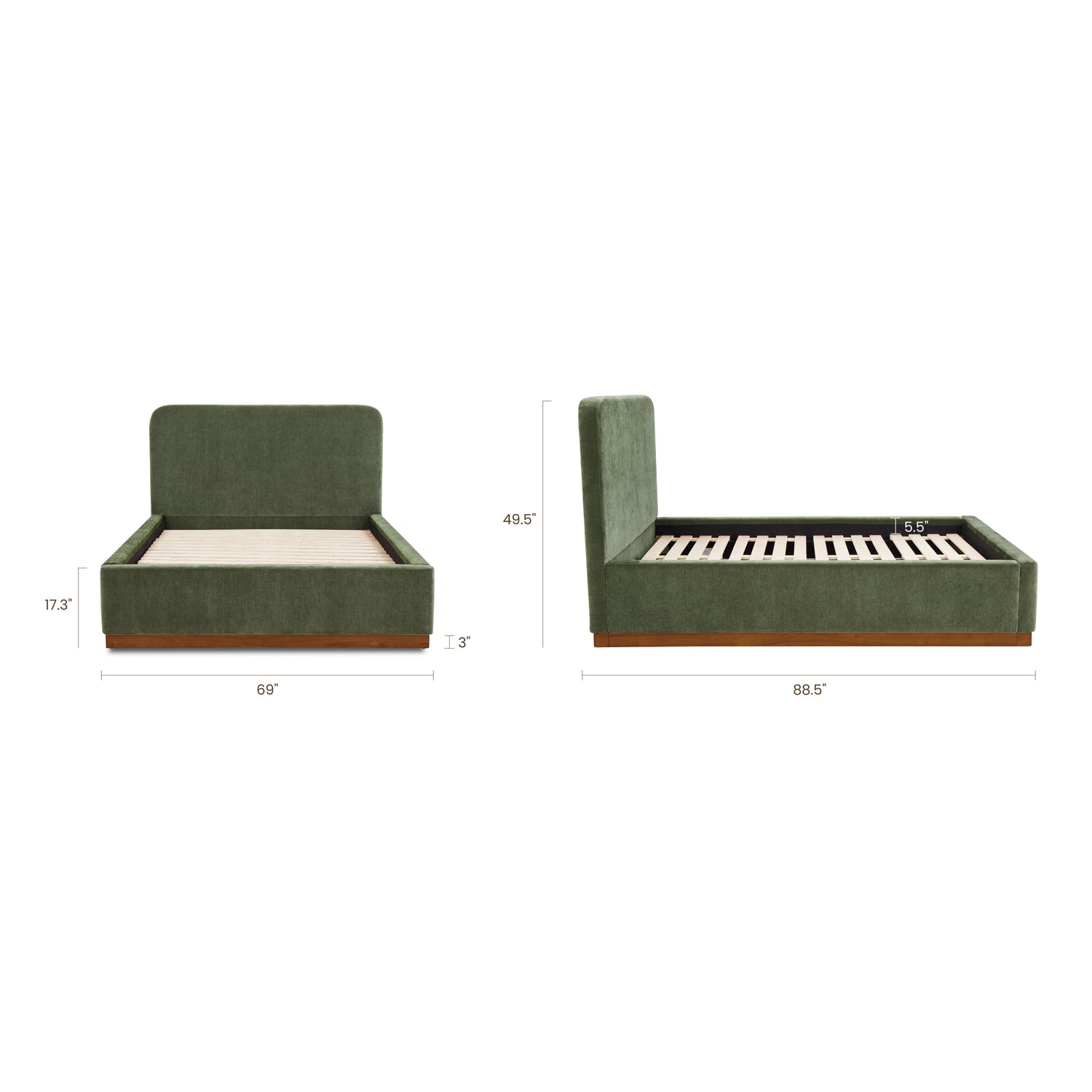 Mantua Bed | Sagano Green | Queen 
