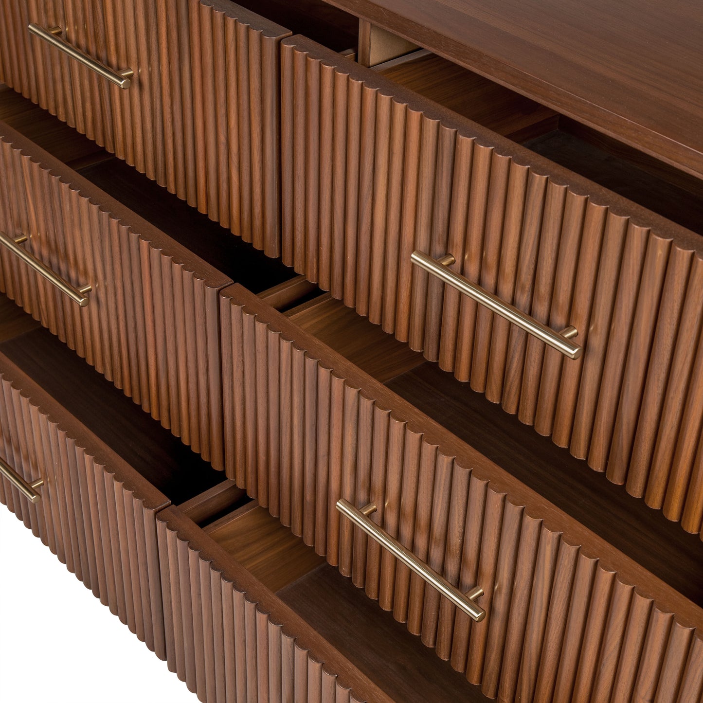 Noir 6 Drawer Dresser | Walnut