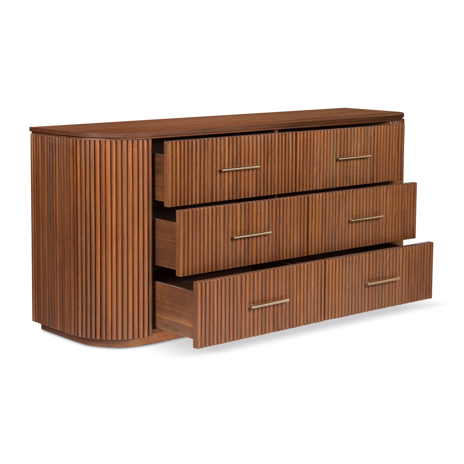 Noir 6 Drawer Dresser | Walnut 