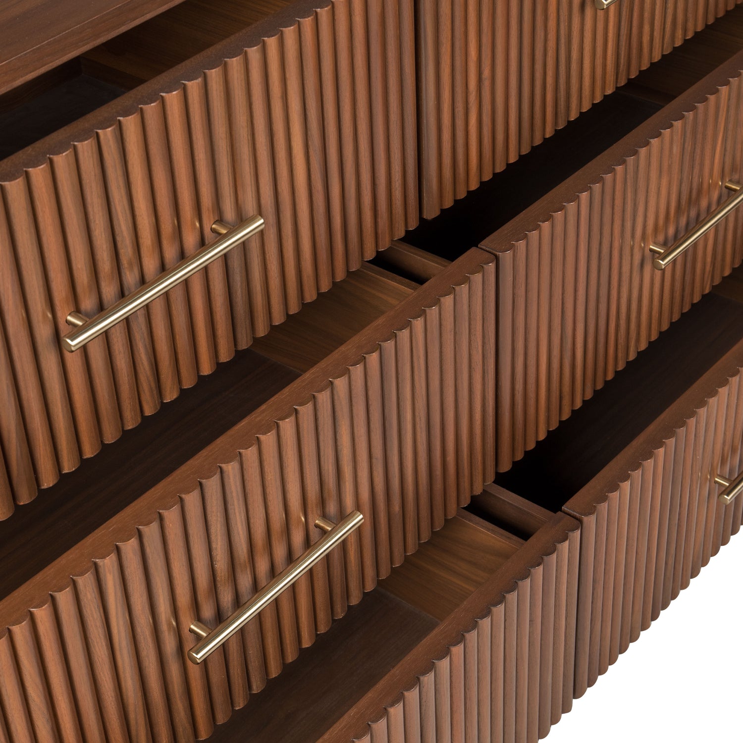 Noir 6 Drawer Dresser | Walnut 