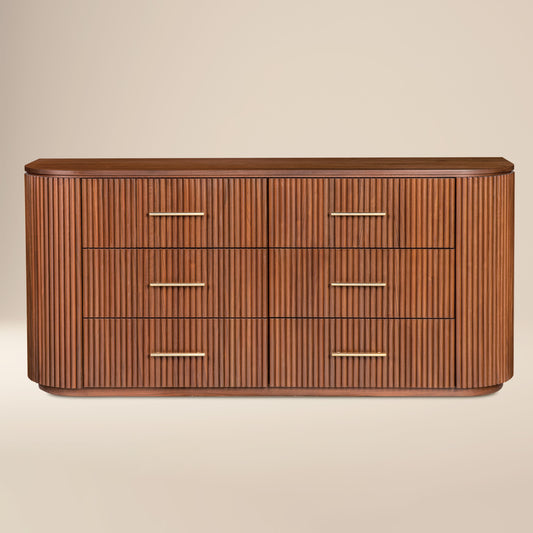 Noir 6 Drawer Dresser | Walnut