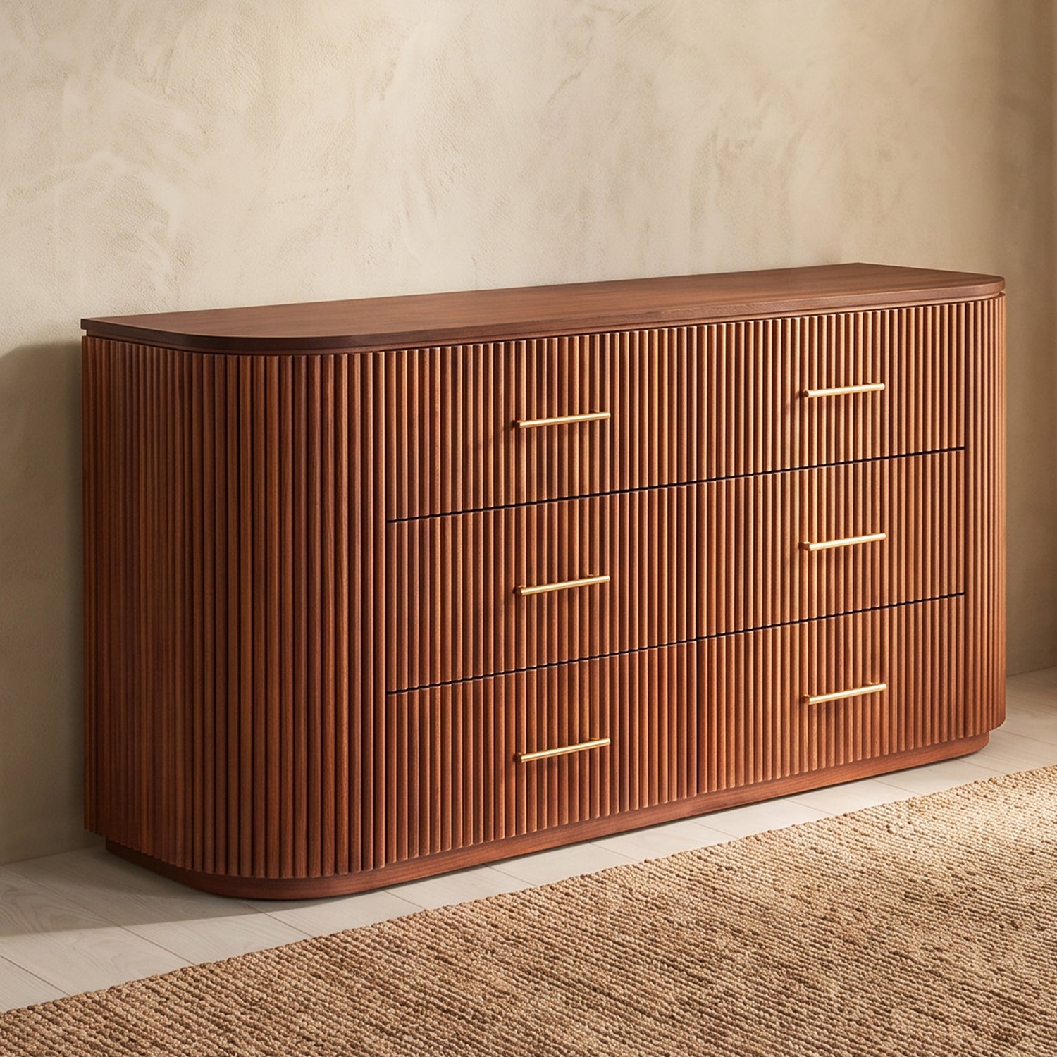 Noir 6 Drawer Dresser | Walnut lifestye_image