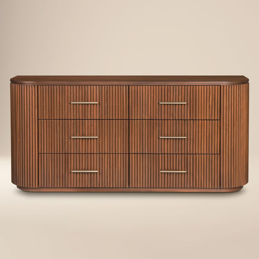 Noir 6 Drawer Dresser | Walnut