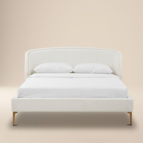 Hestia Bed | Mello White | Queen