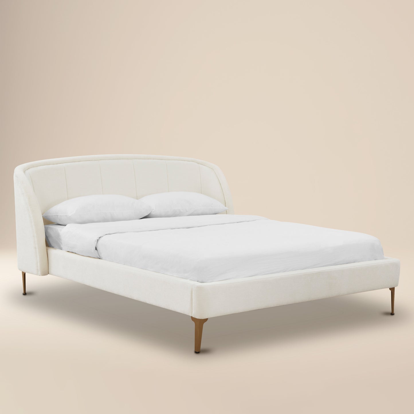 Hestia Bed | Mello White | Queen