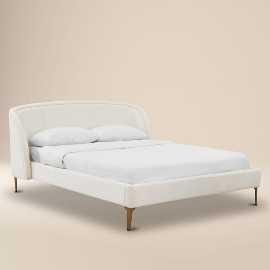Hestia Bed | Mello White | Queen