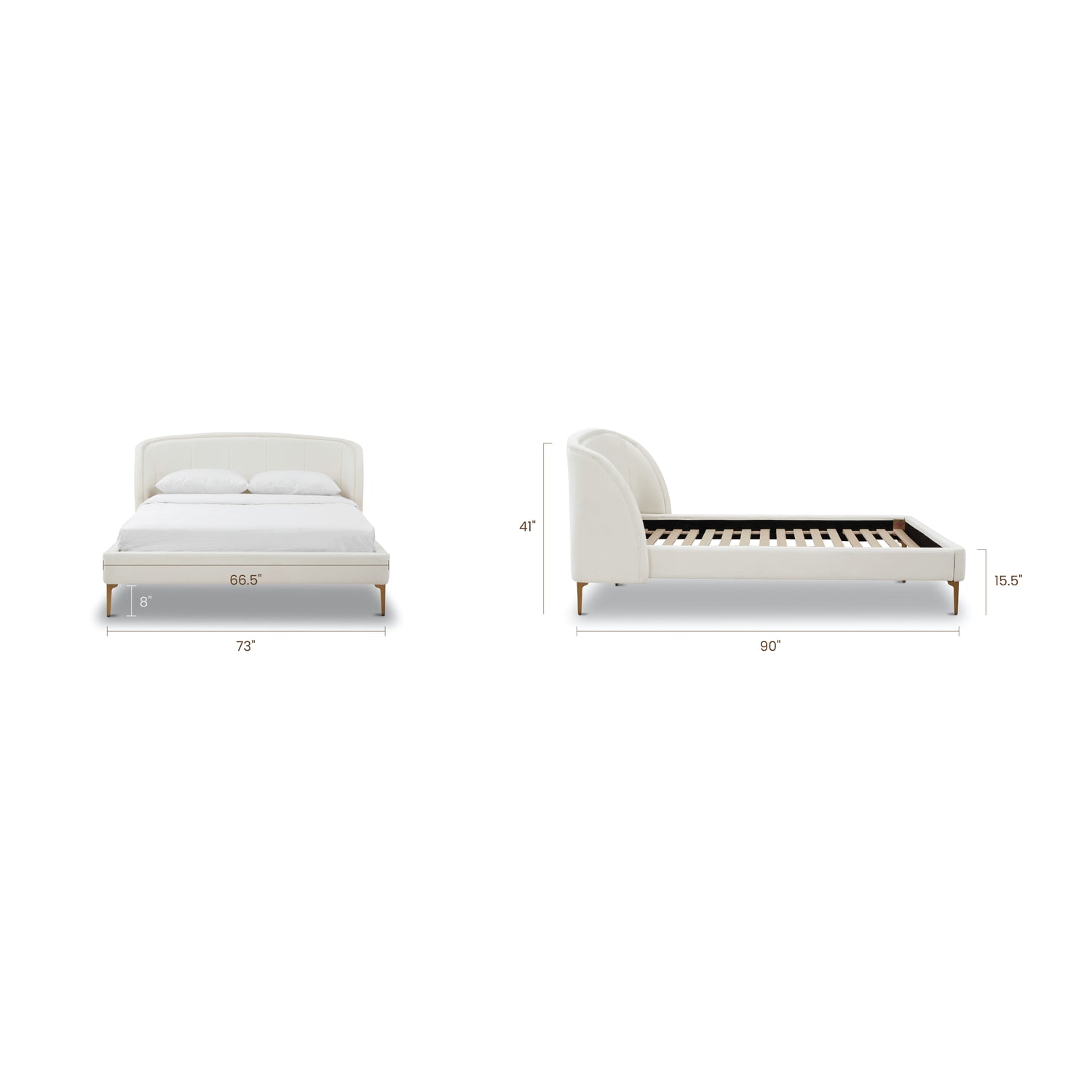 Hestia Bed | Mello White 