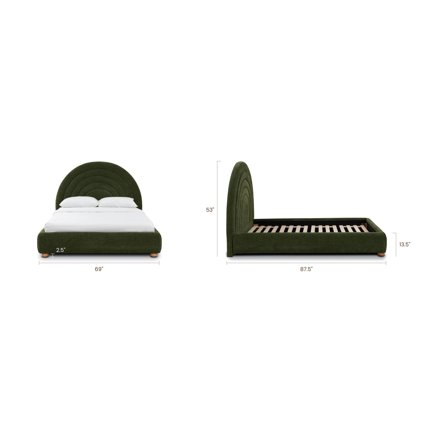 Juno Bed | Mello Green 