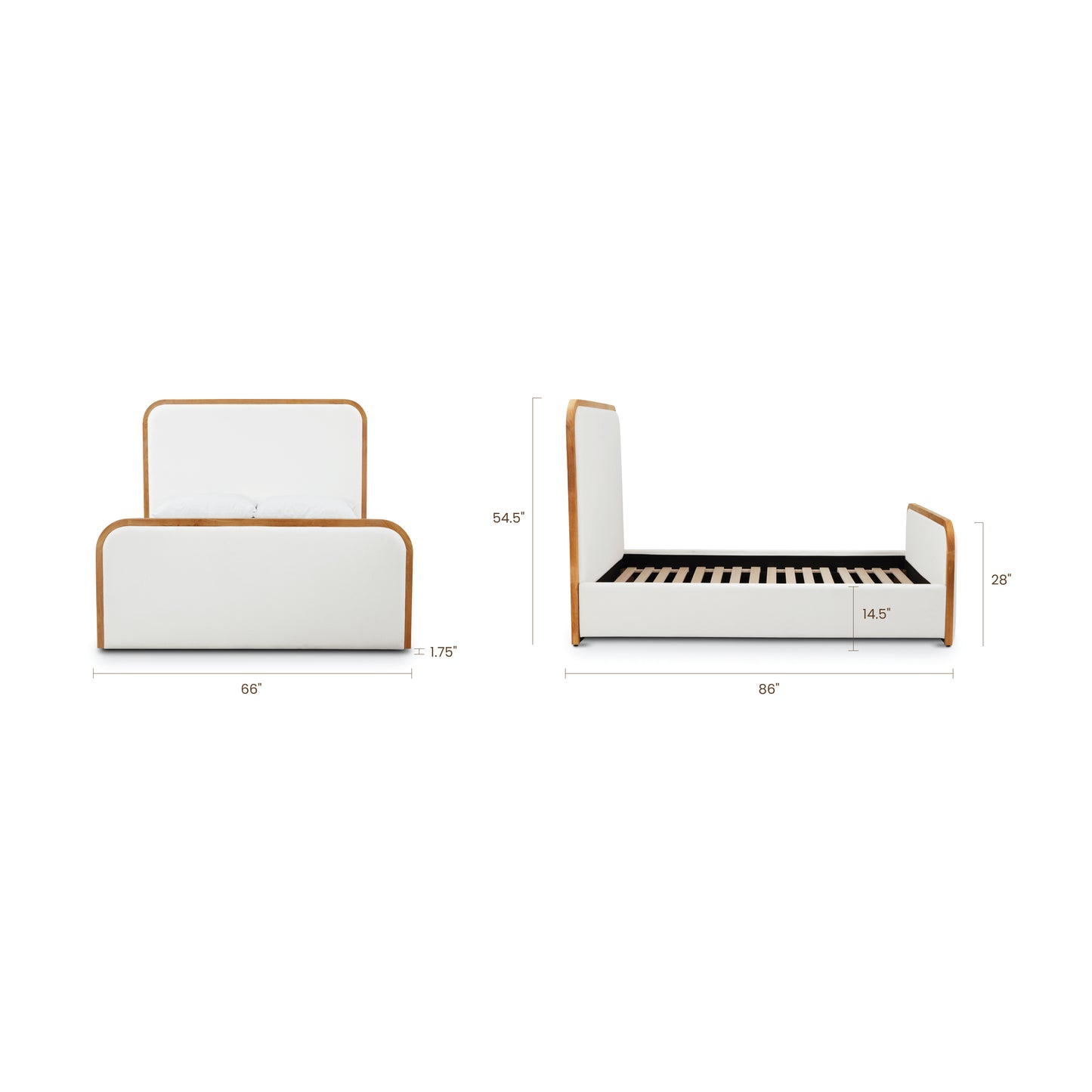 Toscano Bed | Polar White