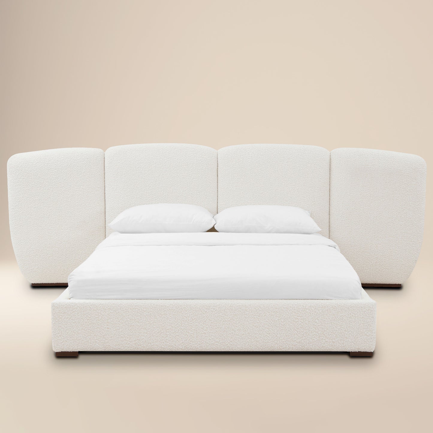 Acadia Bed | Froth White Boucle | Queen