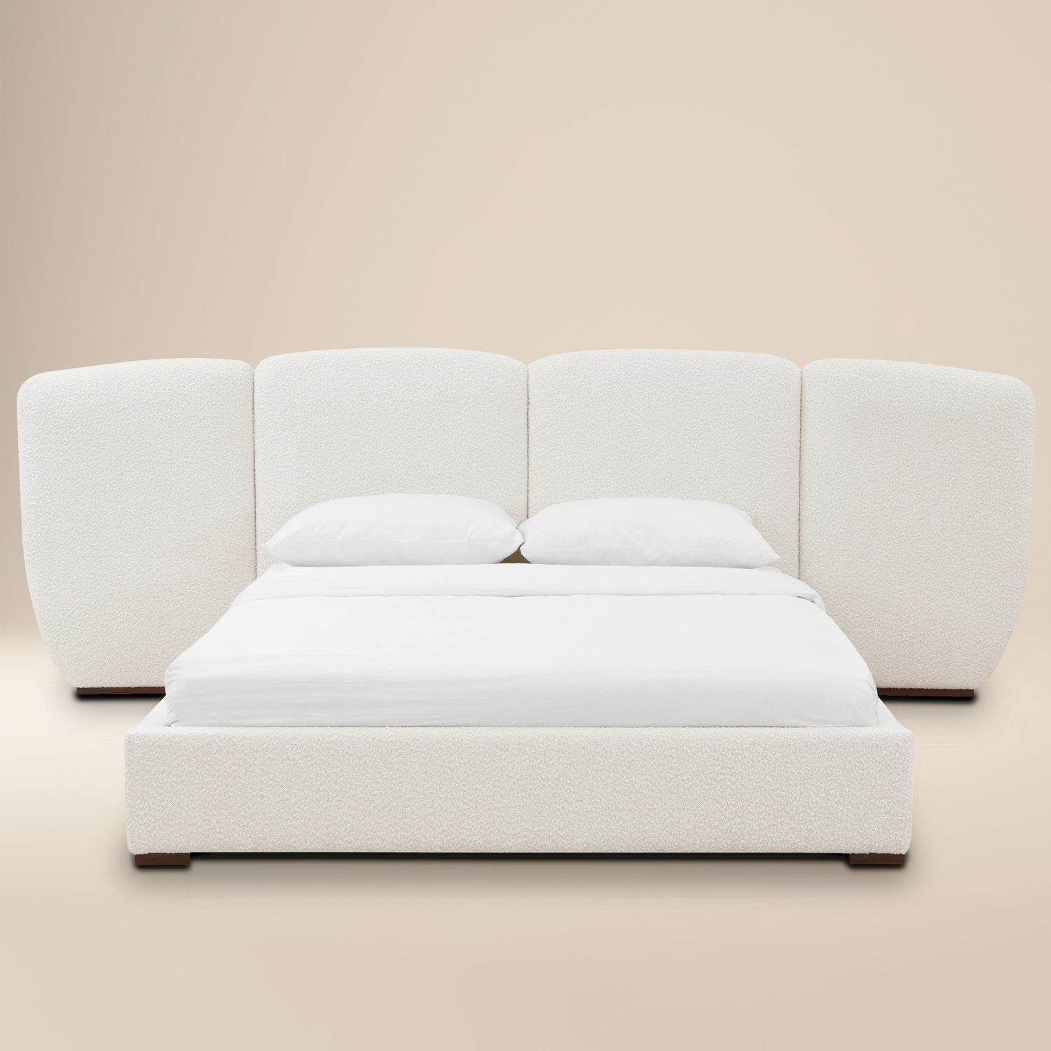 Acadia Bed | Froth White Boucle | Queen 