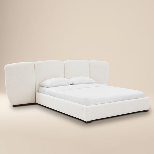 Acadia Bed | Froth White Boucle | Queen