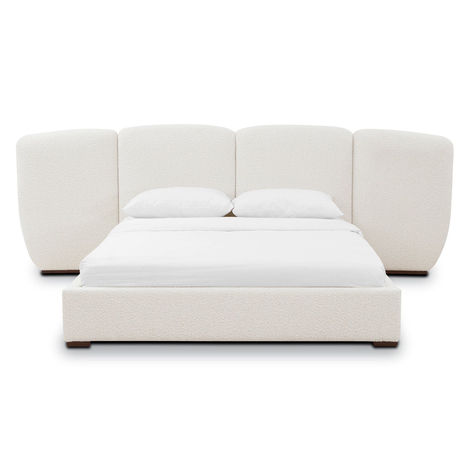 Acadia Bed | Froth White Boucle | Queen 