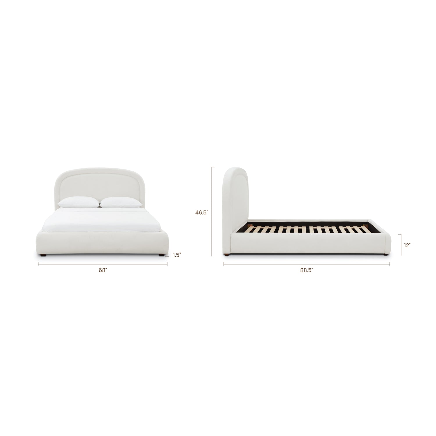 Plato Bed | Polar White 