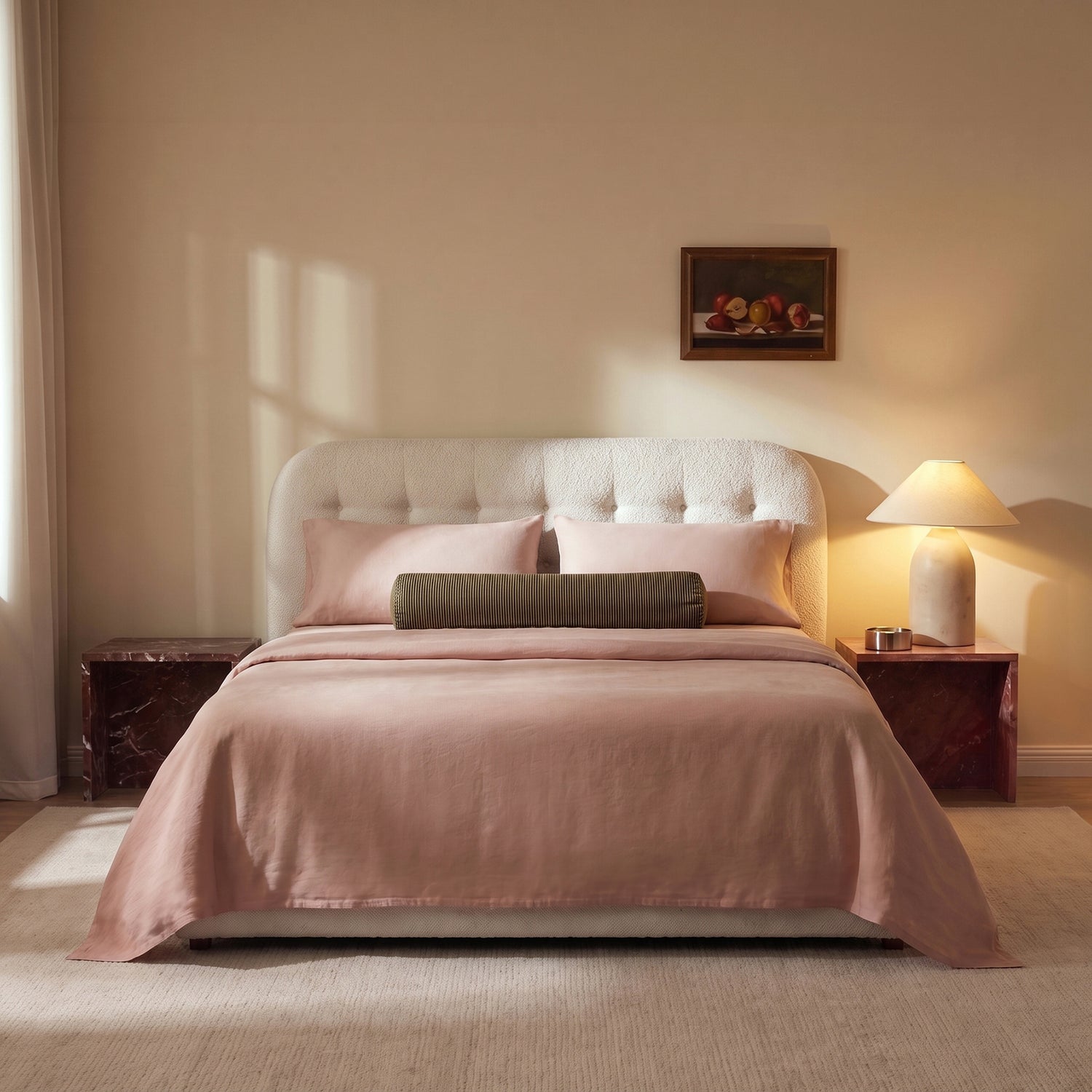 Ares Bed | Froth White Boucle | Queen lifestyle_image