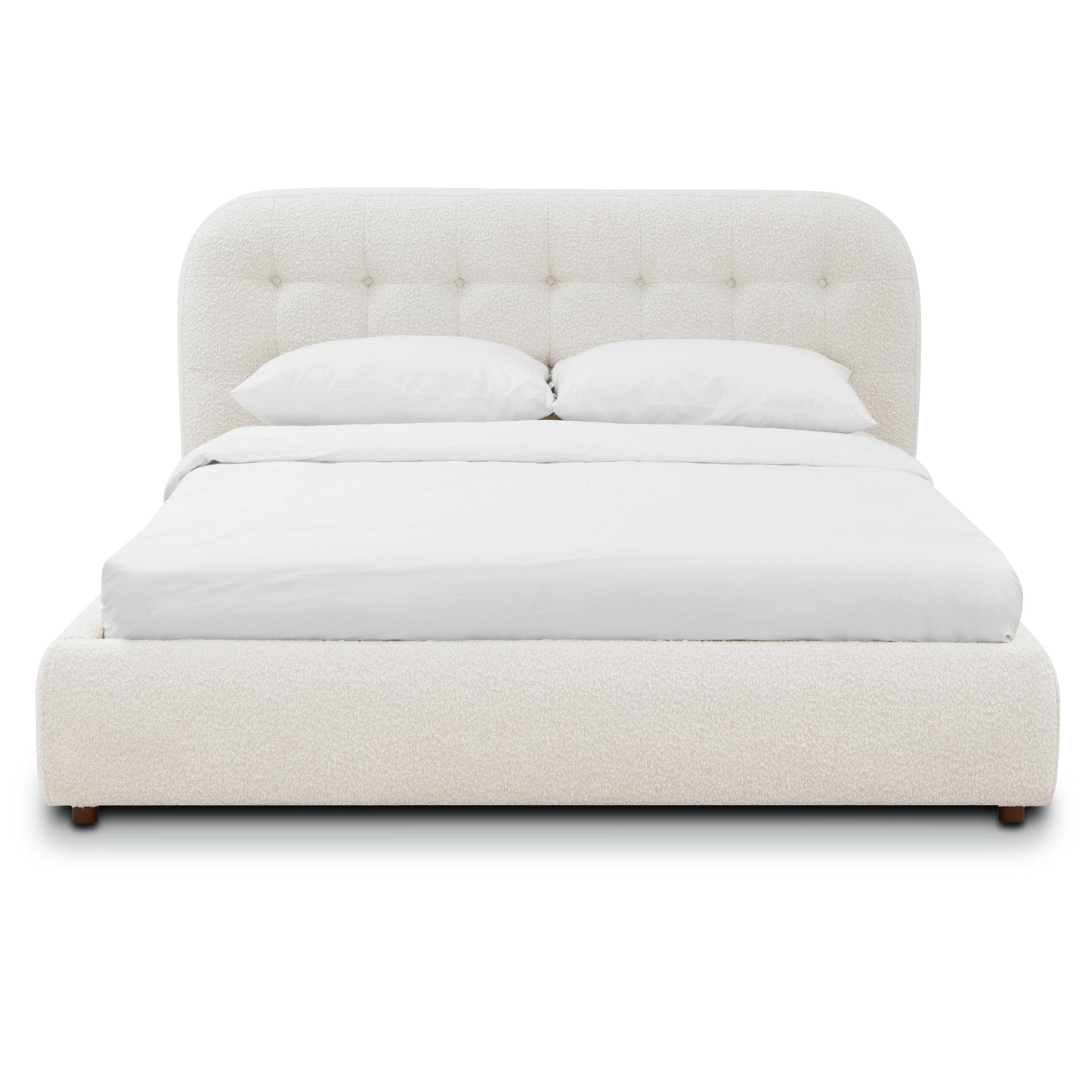 Ares Bed | Froth White Boucle | Queen