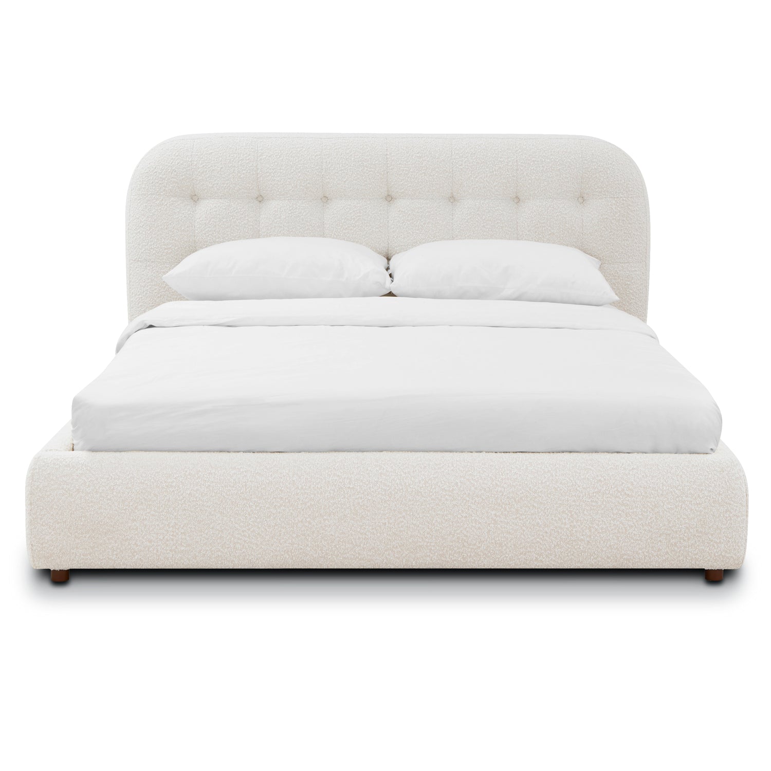 Ares Bed | Froth White Boucle | Queen 