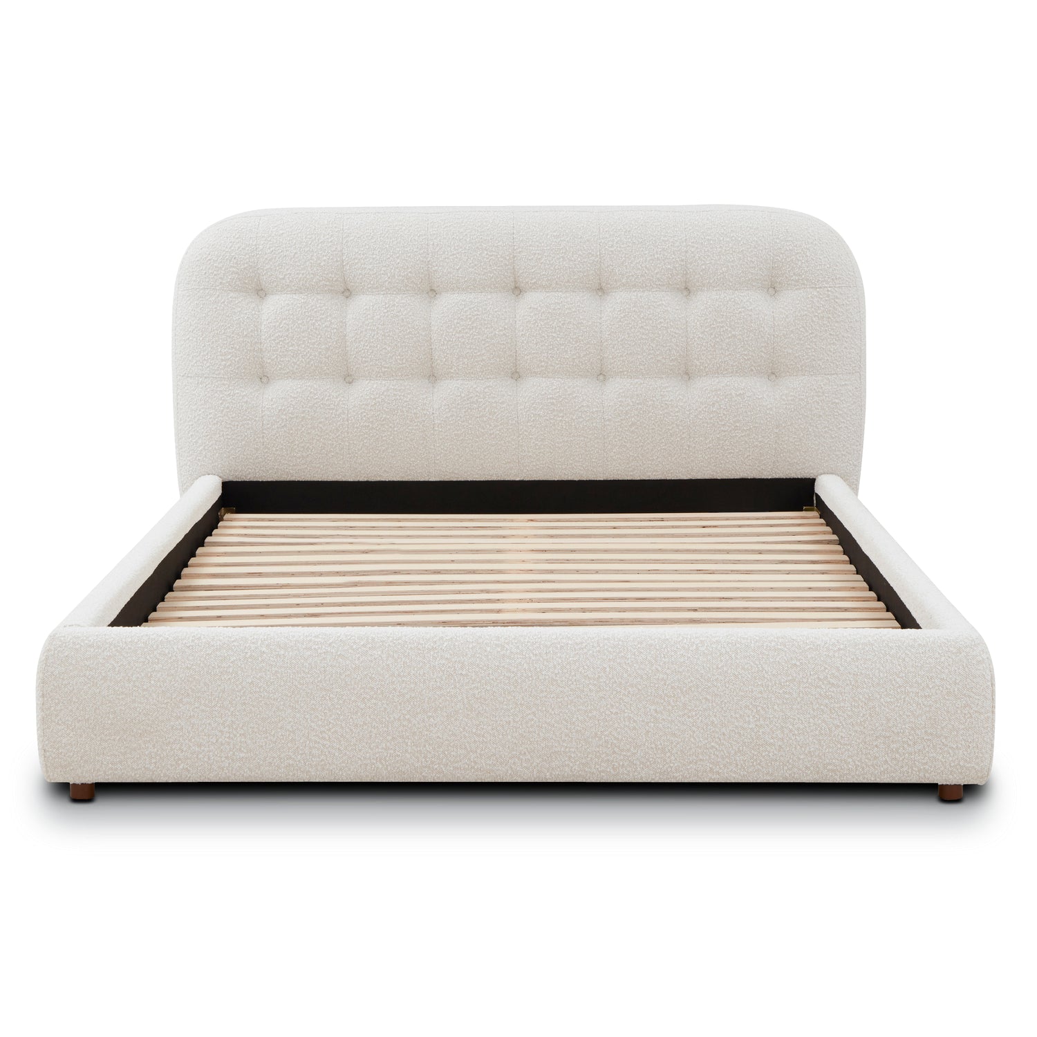 Ares Bed | Froth White Boucle | Queen 