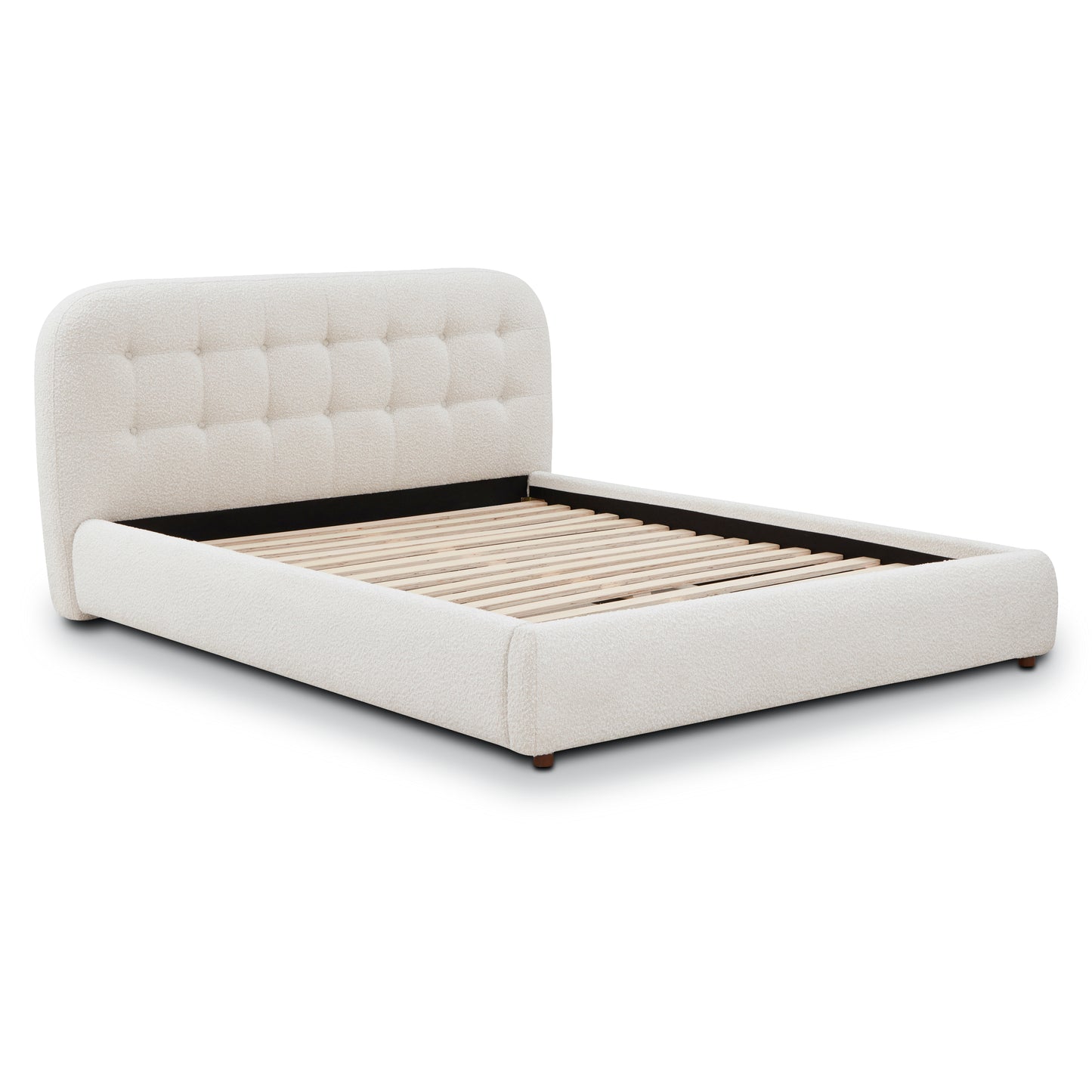 Ares Bed | Froth White Boucle | Queen