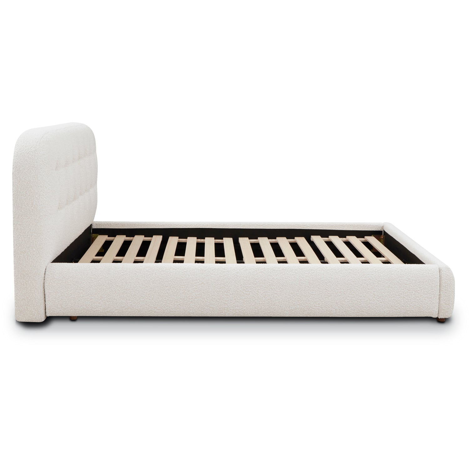 Ares Bed | Froth White Boucle | Queen 