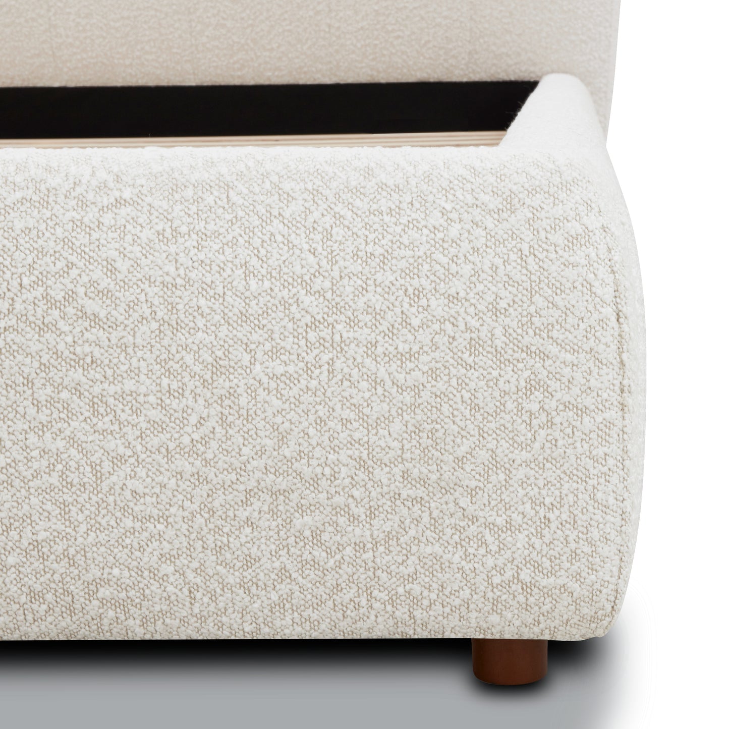 Ares Bed | Froth White Boucle | Queen