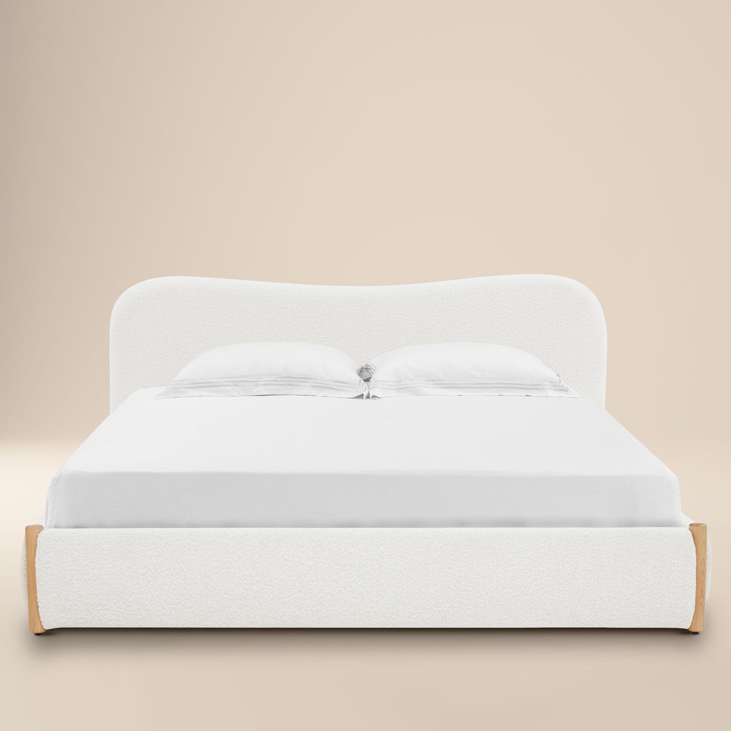 Hayde Bed | Froth White Boucle