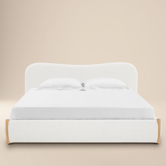 Hayde Bed | Froth White Boucle