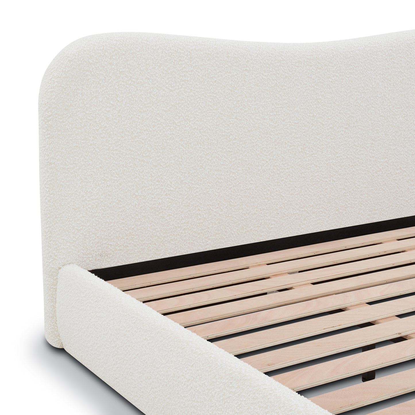 Hayde Bed | Froth White Boucle