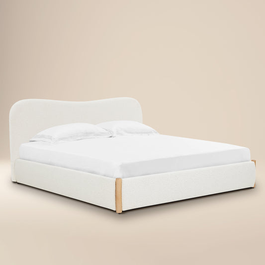 Hayde Bed | Froth White Boucle | King