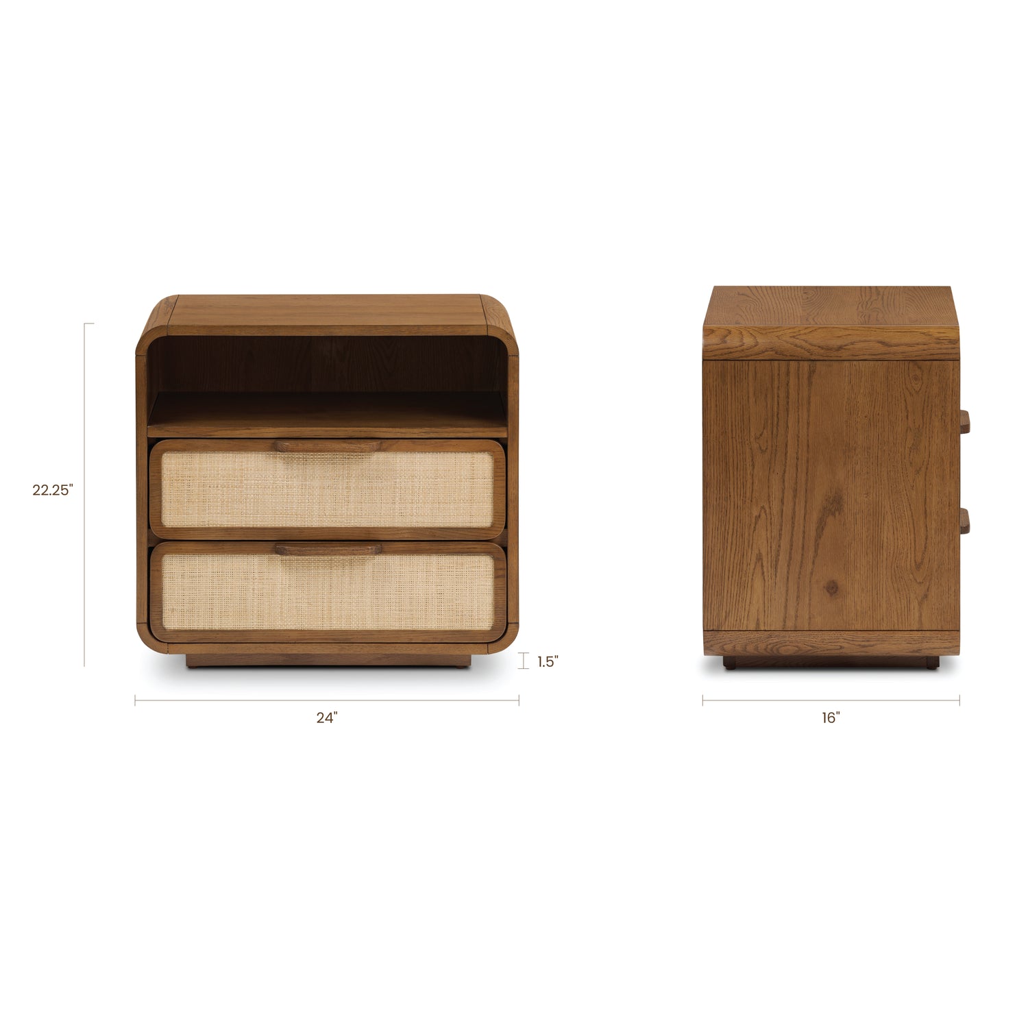 Neva Nightstand | Reposado Oak 