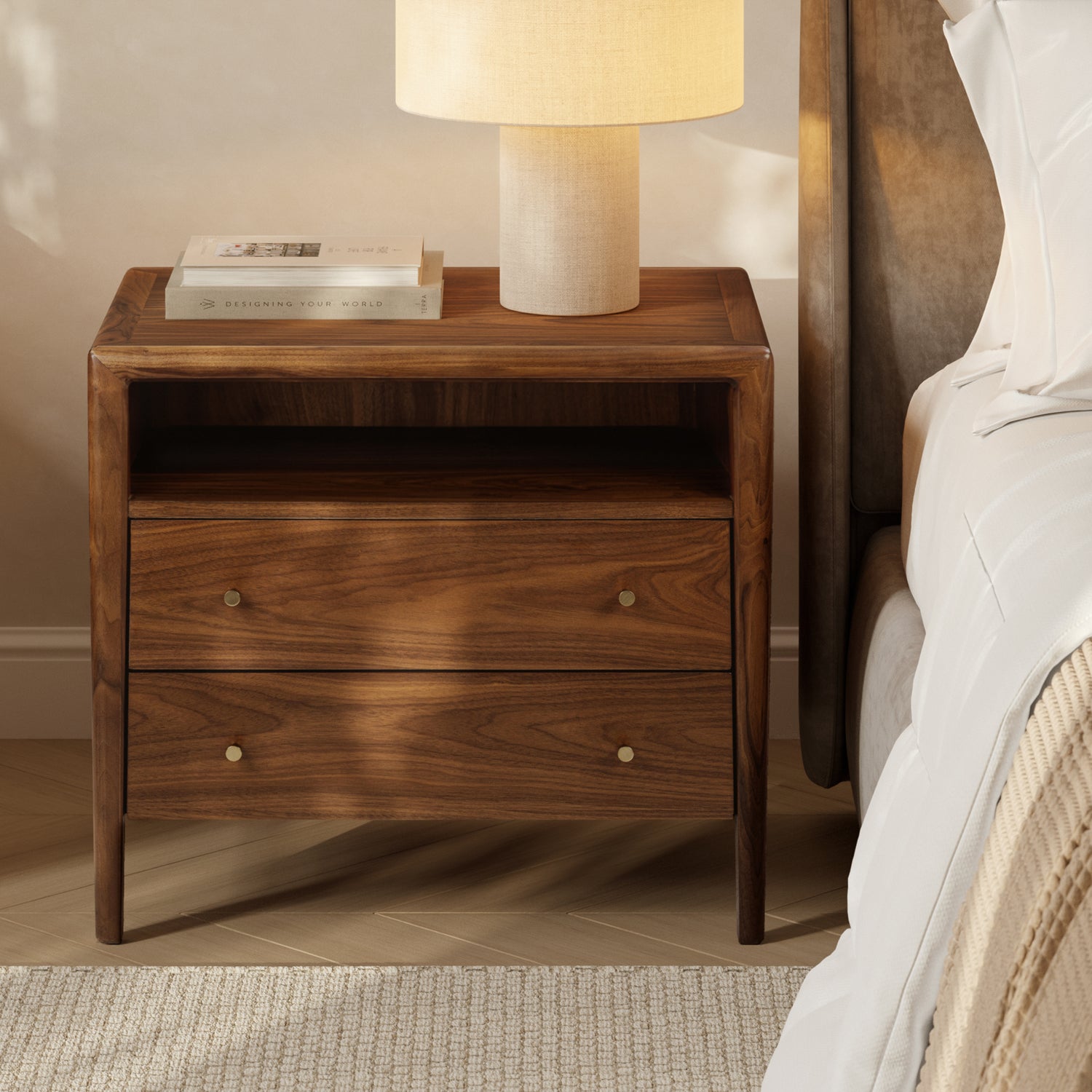 Marla Nightstand | Walnut lifestyle_image