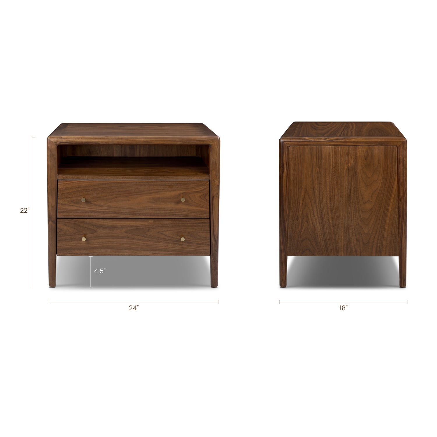 Marla Nightstand | Walnut 