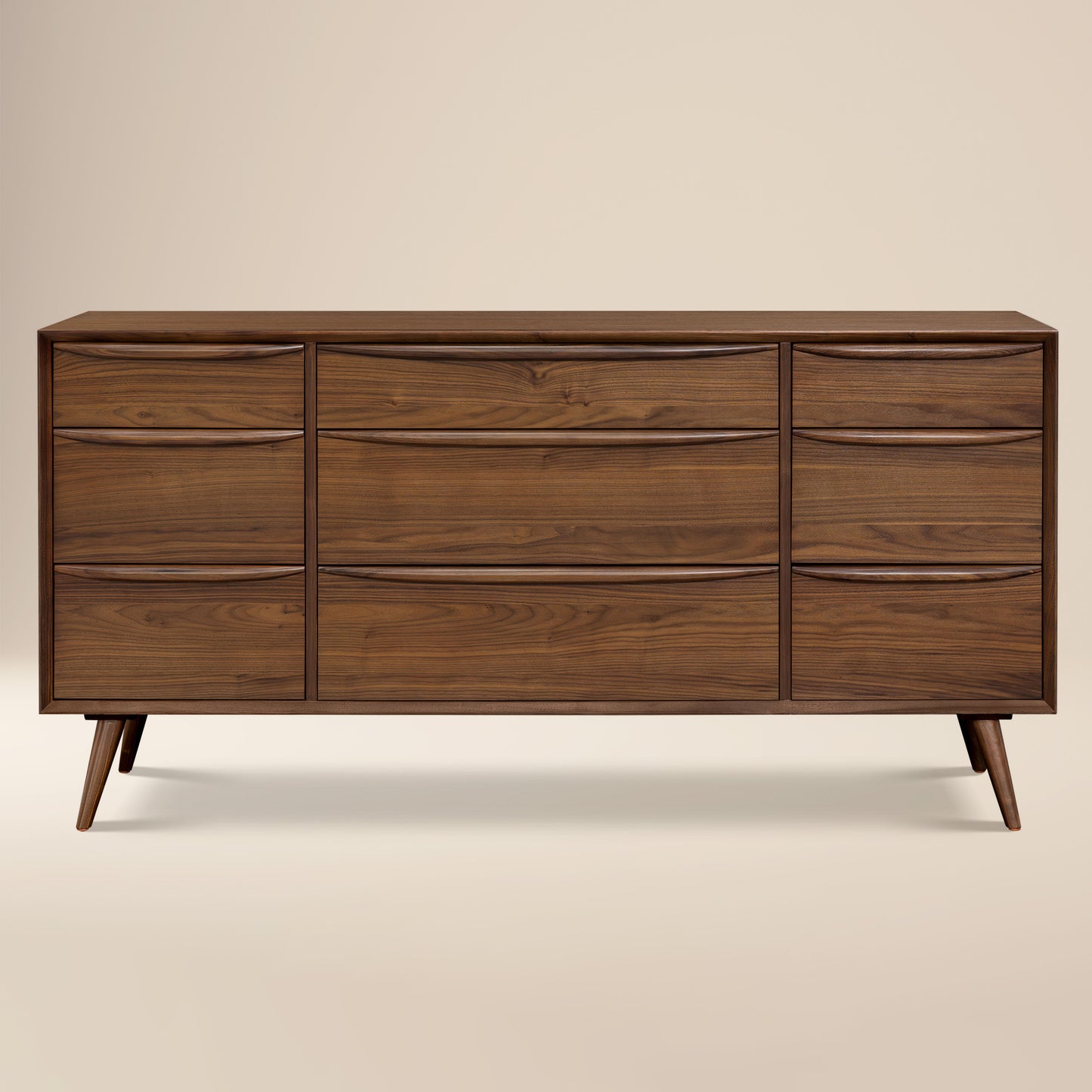 Cura 9 Drawer Dresser | Walnut