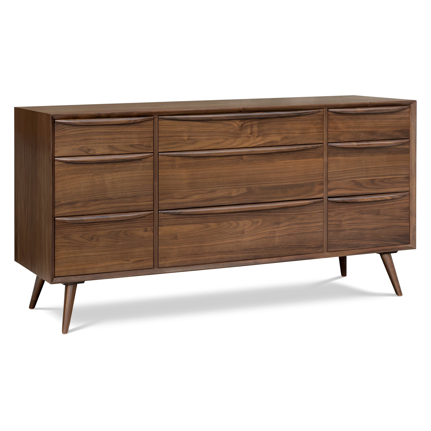 Cura 9 Drawer Dresser | Walnut 
