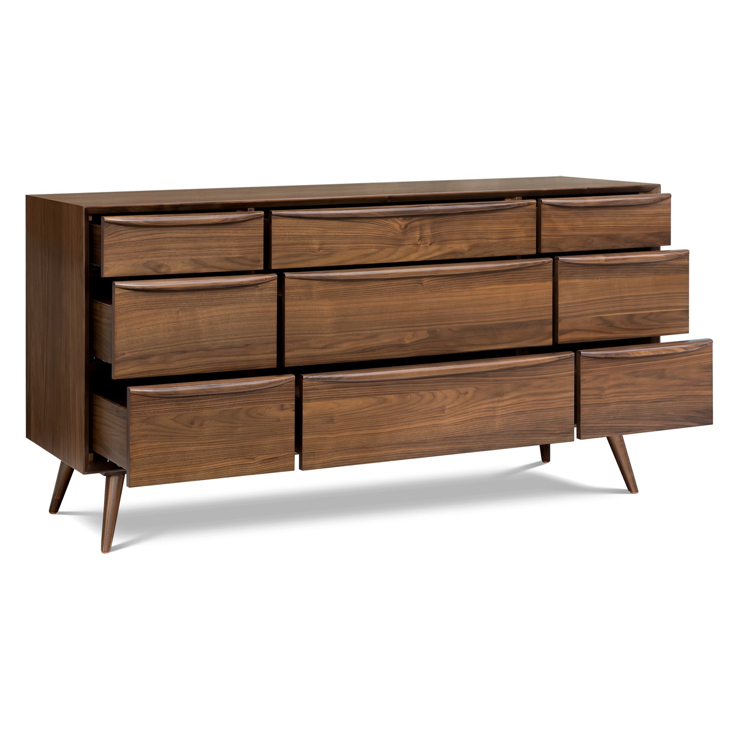 Cura 9 Drawer Dresser | Walnut 