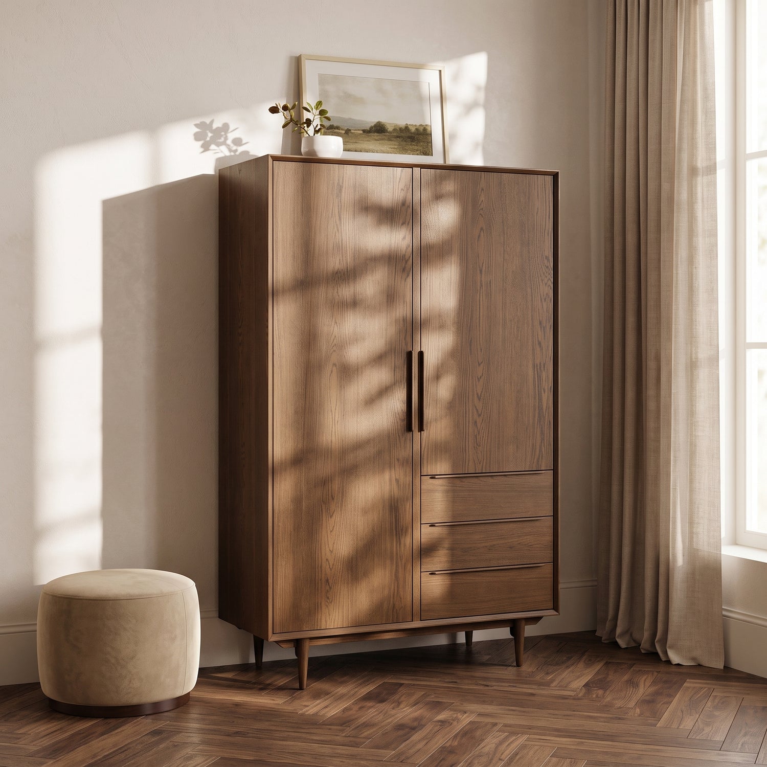 Maro Wardrobe / Armoire | Walnut lifestyle_image