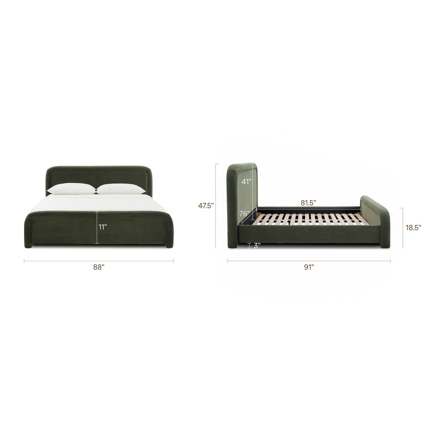 Telse Bed | Calabria Green | King