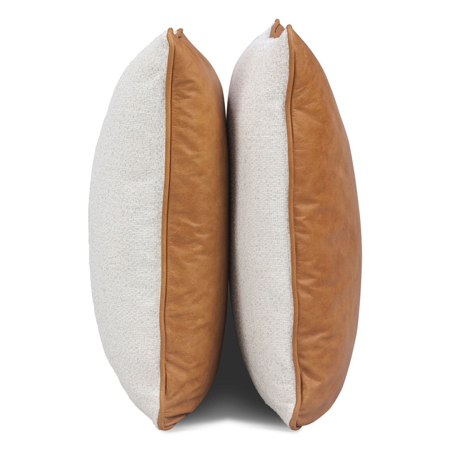 Dobla Throw Pillow | Bourbon Tan/Aspen White | Set of 2