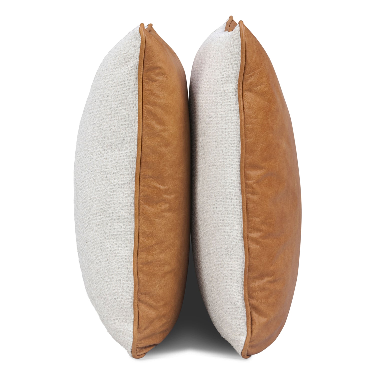 Dobla Throw Pillow | Bourbon Tan/Aspen White | Set of 2 