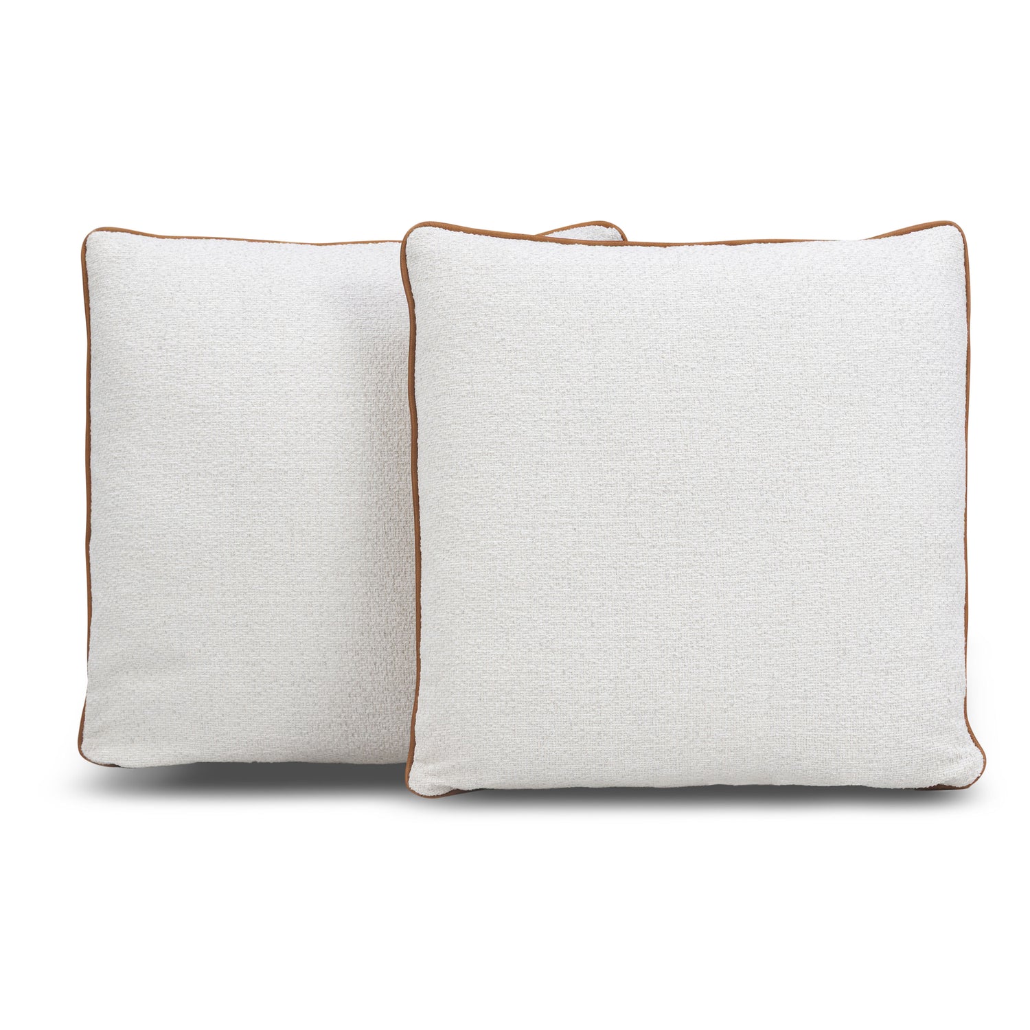 Dobla Throw Pillow | Bourbon Tan/Aspen White | Set of 2 