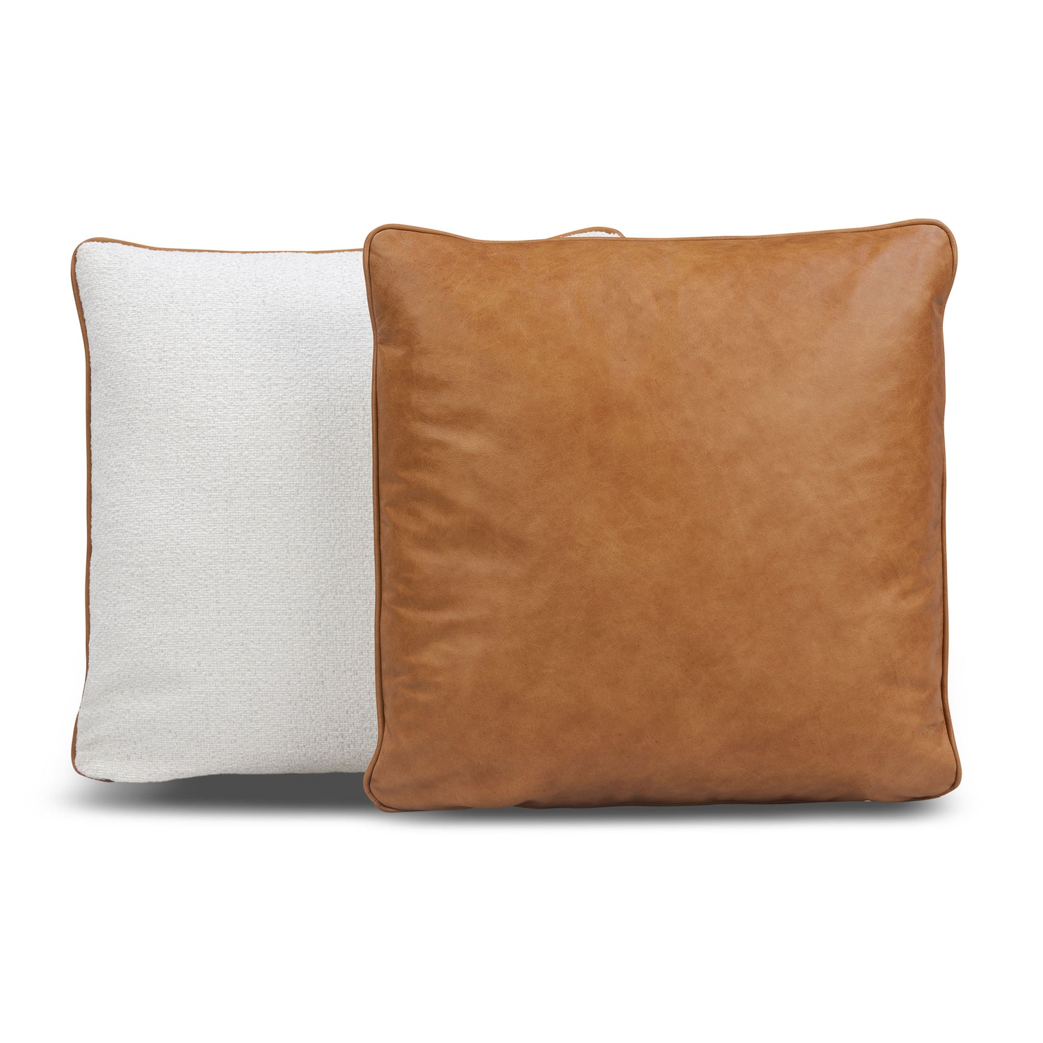 Dobla Throw Pillow | Bourbon Tan/Aspen White | Set of 2 
