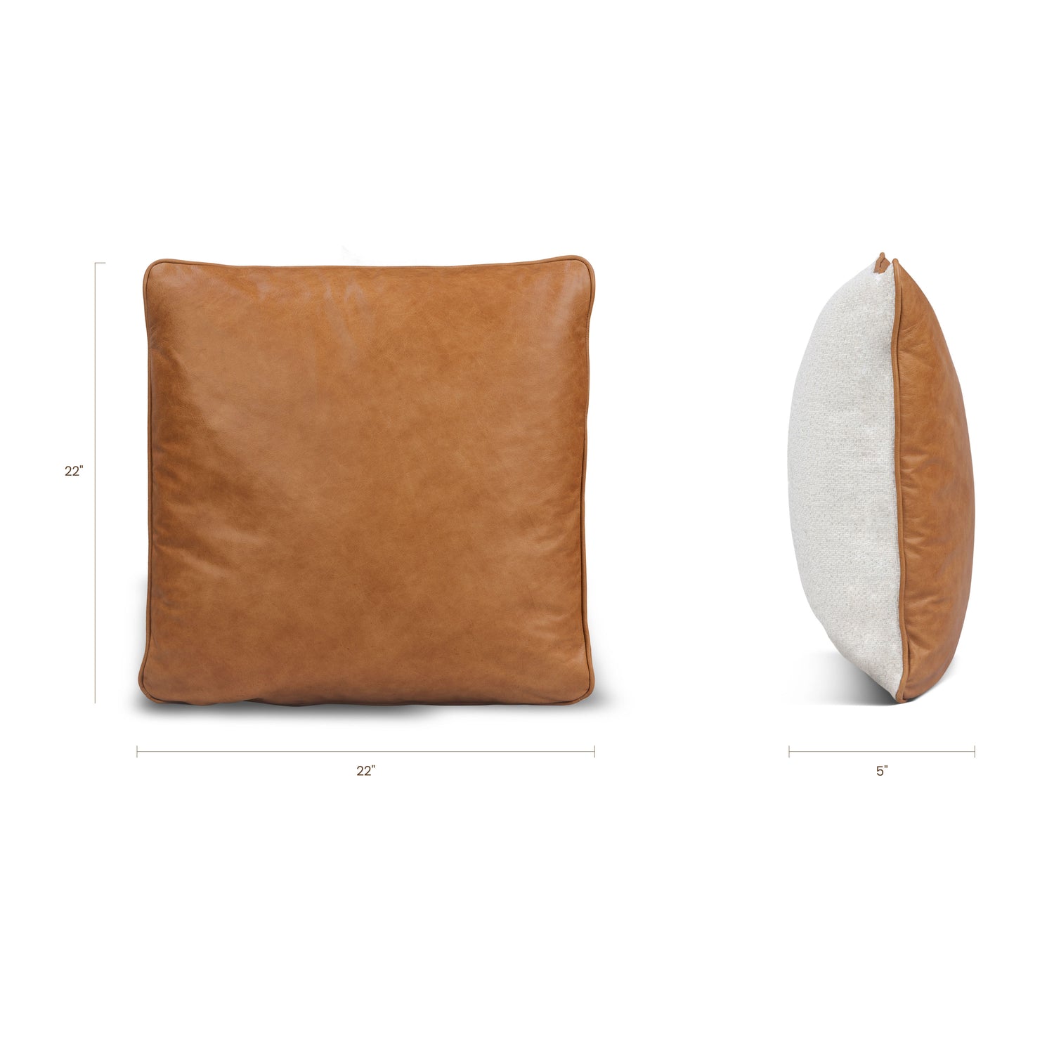 Dobla Throw Pillow | Bourbon Tan/Aspen White | Set of 2 