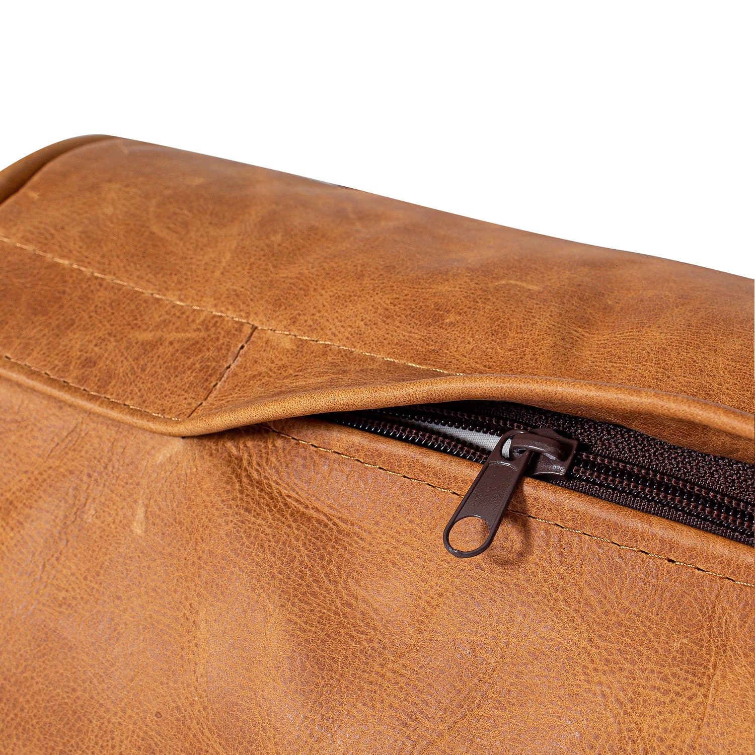 Napa Leather Bolster Pillow Set | Cognac Tan 